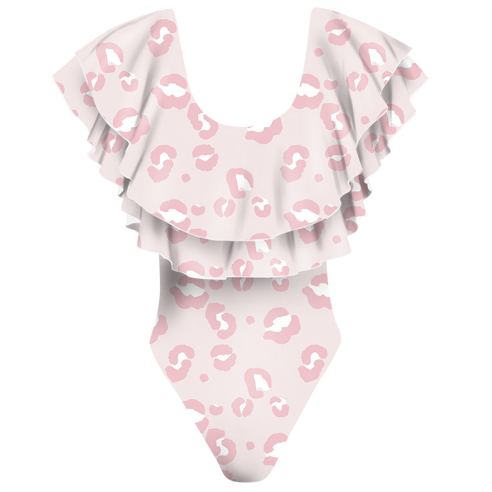 Wholesale Ruffled Polyester Parent-Child Swimwear